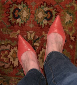 pink shoes