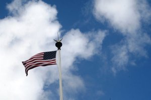 Am Flag at Normandy Beach