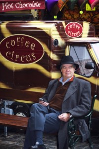 The Don Working the Phone at Camden Market, Sly Smile and All!