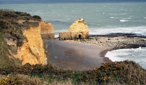 Pointe du Hoc, where soldiers scaled the cliff to attack the Germans