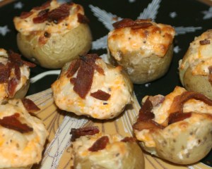 Here are the taters with bacon!