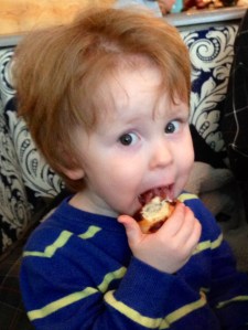 Liam and Puritan's Boston Cream Donut, Yummy!