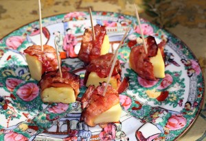 Appetizer Bacon Wrapped Pineapple