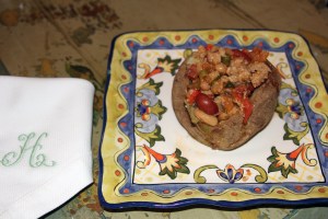 The Don likes his chili in a spud. If you do this, drain the juice...or...flood the plate!